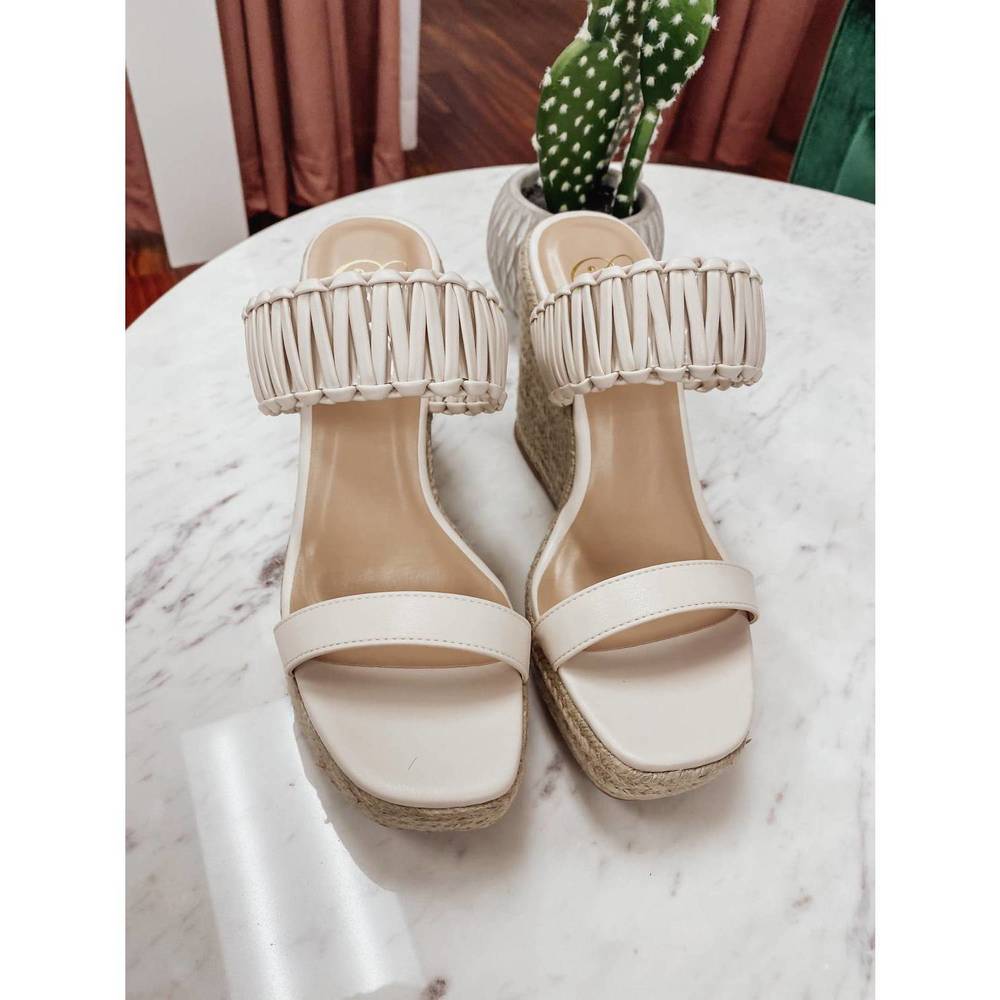 NEW CCOCCI women's the tulum wedge in bone - Picture 4 of 5